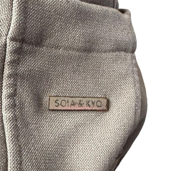 REVOLVE Soia & Kyo Sarie Draped Hooded Jacket Trench Coat Taupe XS Structured - Picture 11 of 16